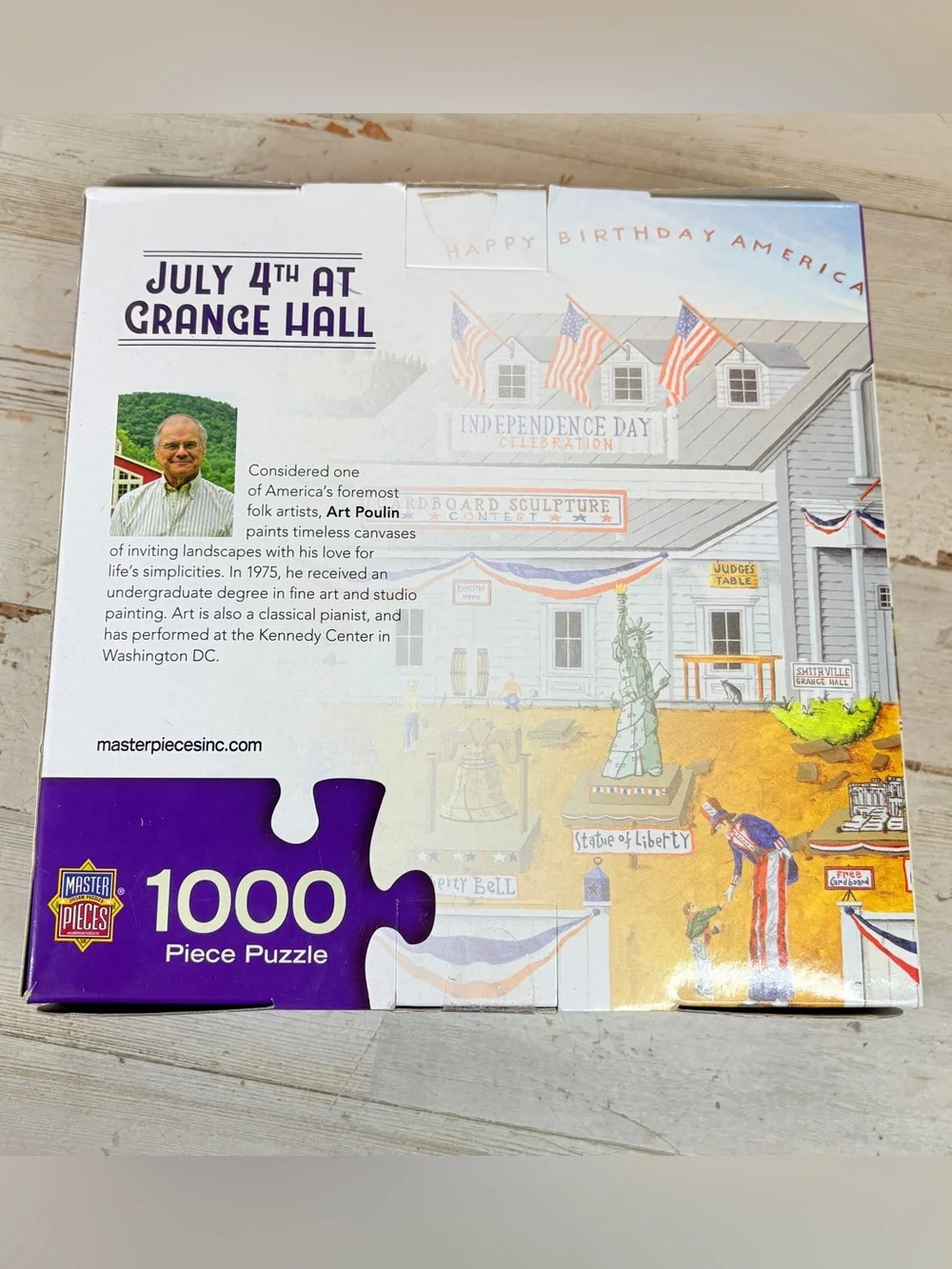MasterPieces Jigsaw Puzzle 1000 Pc July 4th At Grange Hall Art Poulin Complete